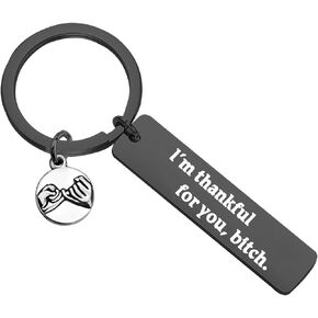 TGBJE Friend Thankful Jewelry Gift I'm Thankful for You Bitch BFF Appreciation Gift Soul Sister Gift Friendship Jewelry