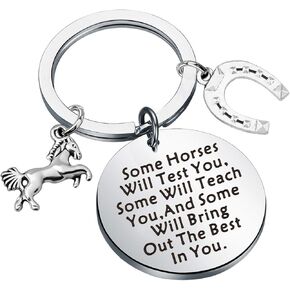 WSNANG Horse Inspirational Gift Some Horses Will Bring Out The Best In You Keychain Equestrian Gift for Horse Lover