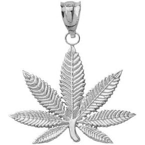 Marijuana Leaf Cannabis pendant 925 Sterling Silver Parent