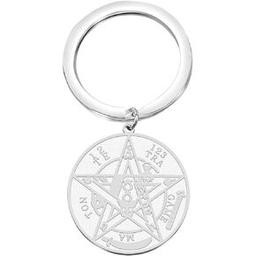 MYOSPARK Star Tetragrammaton Pentacle Keychain Amulet Statement Jewelry