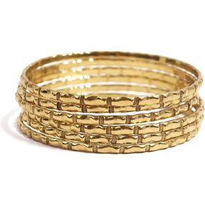 Golden Speckle (Set of 6) - Gold Bangle Bracelets | Indian Bangles for Women (2.6 Inches)