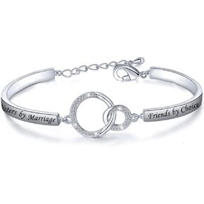 Zuo Bao Best Sisters in Law Gift Sisters by Marriage Bracelet Maid of Honor Gift Wedding Jewelry for Women Delicate Bracelet Gifts for Sisters