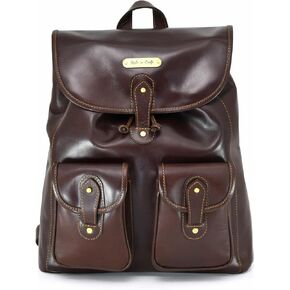 Style n Craft Cross-Body Messenger Bag and Backpack, Full-Grain Leather Backpack for Men and Women, Dark Brown (392600)