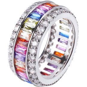 Wedding Ring for Women Mother's Day Multicolor Ring Jewelry for Mom Her Band Ring Size 6 7 8 9 10 11 12