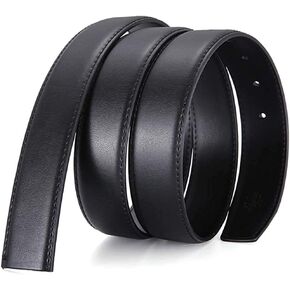 Men's Leather Hole Belt Strap Without Buckle, Strap ONLY 2.8/3.0/3.2/3.5/3.8cm（5size） wide,replacement belt