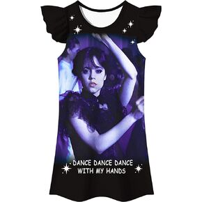 Xinfenglai Wednesday Princess Dress Girls Kids Family Nevermore Cosplay Costume Academy Uniform Dance Dresses