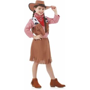 Fun Shack Cowgirl Costume for Girls Western Cowboy Halloween Girls Book Character Costumes for Kids S M L XL