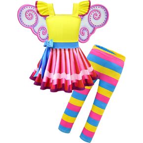 Dressy Daisy Fancy Fairy Costumes Dress Up Set with Butterfly Wings and Leggings for Toddler Little Girls Halloween Birthday