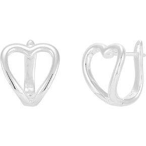Silpada 'Open Hearts' Sterling Silver Hoop Earrings