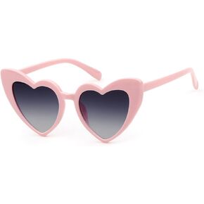 Love Heart Shaped Sunglasses for Women - Vintage Cat Eye Mod Style Retro Glasses as Christmas gift