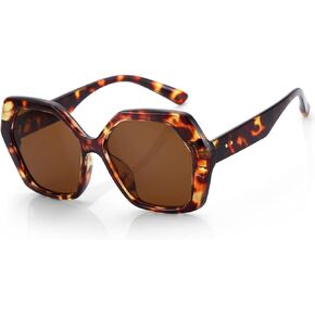 ZENOTTIC Retro Oversized Hexagonal Sunglasses for Women 100% UV400 Protection