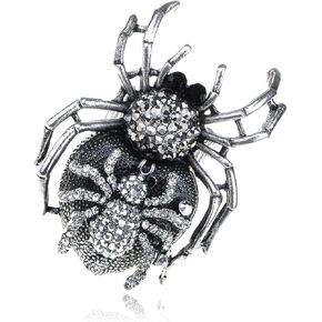 Alilang Stretchy Golden Tone Purple Rhinestones Heart Spider Tarantula Ring