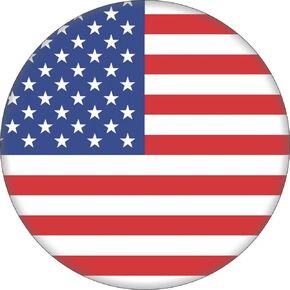 Large American Flag - 2.25" Round Button