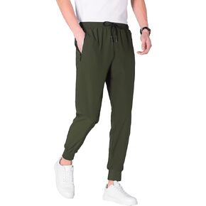 Ancient Star Mens Lightweight Joggers Sweatpants with Zipper Pocket Athletic Quick Dry Pants for Workout Running in Kuwait