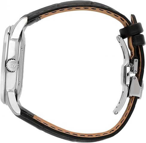 ROMA 41MM AUTO W/SILVER DIAL BLACK ST, Black in Kuwait