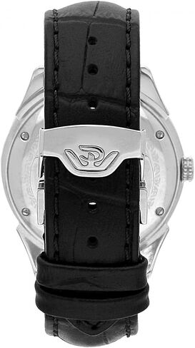 ROMA 41MM AUTO W/SILVER DIAL BLACK ST, Black in Kuwait
