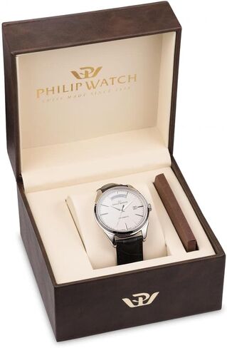 ROMA 41MM AUTO W/SILVER DIAL BLACK ST, Black in Kuwait