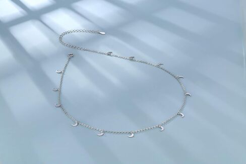 S925 Sterling Silver Stars Moon Dot Choker Short Dainty Necklace for Women Jewelry in Saudi Arabia