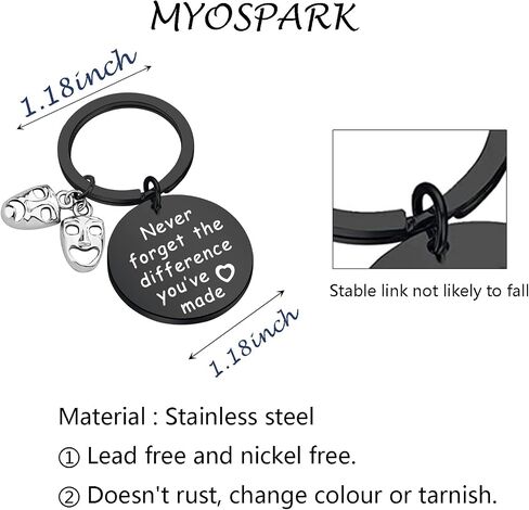 MYOSPARK Theatre Keychain Drama Mask هدية مجوهرات مأساة وكوميديا in Saudi Arabia