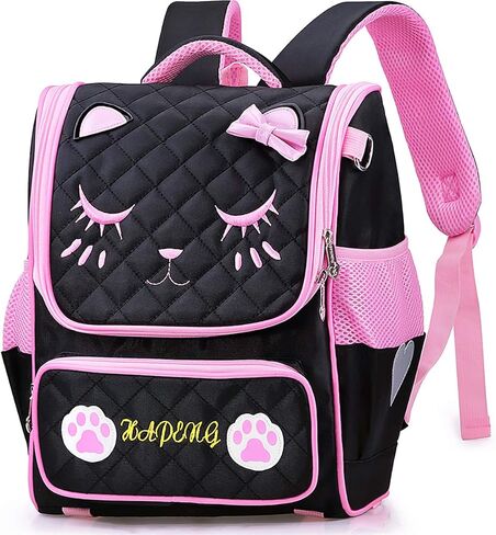 Girls Bow-knot Backpack Set Elementary School Bag with Lunch Bag Cute Daypack Gift for Princess Girls Preschool Pink in Kuwait