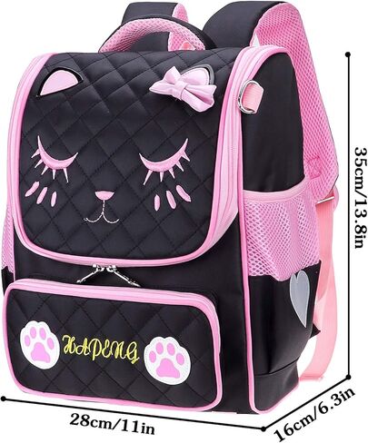 Girls Bow-knot Backpack Set Elementary School Bag with Lunch Bag Cute Daypack Gift for Princess Girls Preschool Pink in Kuwait