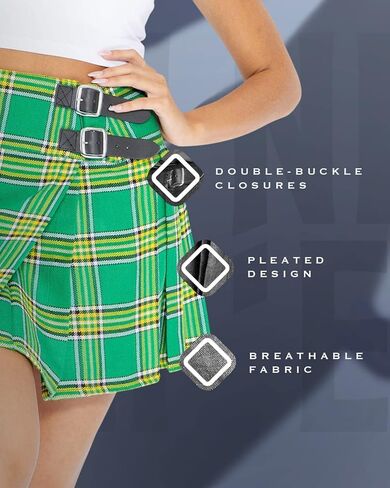 نقبة فيكتوريا للنساء، تنورة مطوية مقاس 16 بوصة، متوفرة بأربعة أنماط من الترتان in Kuwait