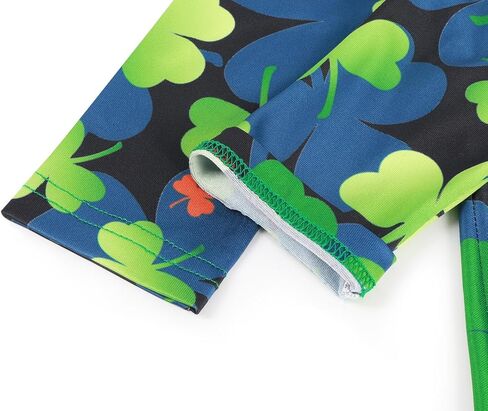 WonderBabe Girls St Patrick's Day Dress Outfit Long Sleeve Plaid Shamrock Casual Swing Midi Dresses Clothes in Kuwait