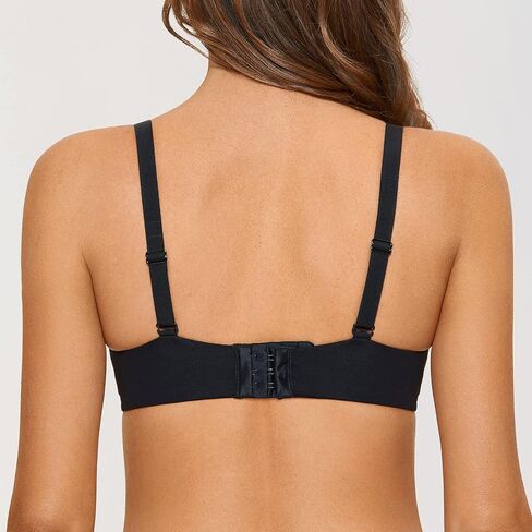 DOBREVA Women's Push Up Bra Plunge Full Coverage T Shirt Bras Comfortable Padded Underwire in Saudi Arabia