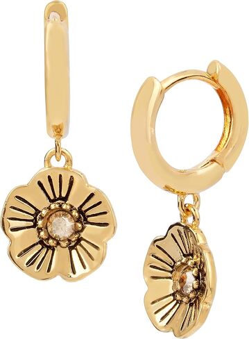 COACH Tea Rose Huggie Earrings in Saudi Arabia