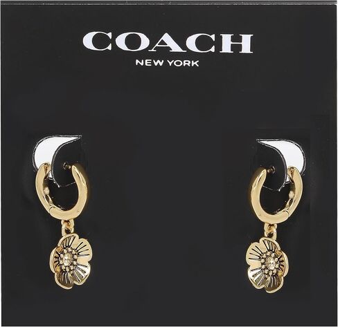COACH Tea Rose Huggie Earrings in Saudi Arabia