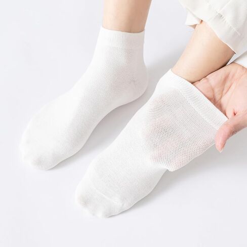 جوارب قطنية للسيدات للكاحل، جوارب كلاسيكية رقيقة وناعمة كاجوال خفيفة الوزن ومسامية ولا تسبب العرق in Kuwait