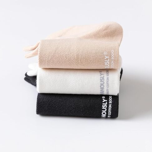جوارب قطنية للسيدات للكاحل، جوارب كلاسيكية رقيقة وناعمة كاجوال خفيفة الوزن ومسامية ولا تسبب العرق in Kuwait