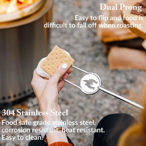 CAMPINGMOON Telescopic Barbecue Fork Marshmallow Sticks 4-Pack for Grilling BBQ 33-inch Length 304 Stainless Steel MK-4 in Saudi Arabia