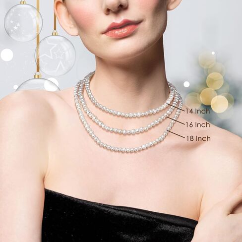 showii الأبيض المياه العذبة مثقف اللؤلؤ قلادة للنساء حقيقية أساور اللؤلؤ الطبيعي المختنق قلادة 14 كيلو الذهب الحقيقي مطلي سلسلة سوار مجموعة قابل للتعديل هدية للفتيات in Kuwait