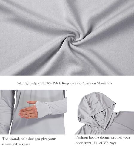 قمصان رجالية بعامل حماية من أشعة الشمس 50+ للحماية من الشمس وأكمام طويلة، خفيفة الوزن لصيد الأسماك والجري والمشي لمسافات طويلة في الهواء الطلق ورياضية على الشاطئ in Kuwait