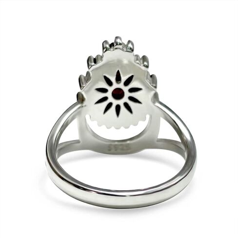 5A Brilliant Cubic Zirconia Crescent Moon Ring for Women Girls,S925 Sterling Silver Waterdrop Pyramid Shaped CZ Gem Boho Statement Ring Jewelry Gift for Her,Wedding Engagement Ring for Women in Kuwait