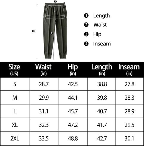 Ancient Star Mens Lightweight Joggers Sweatpants with Zipper Pocket Athletic Quick Dry Pants for Workout Running in Kuwait