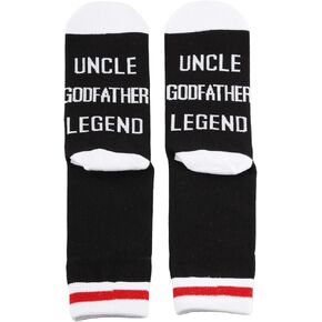 TSOTMO Uncle Gift Uncle Godfather Legend Socks For Uncle Best Uncle Ever Gift Family Baptism Gift Father’s Day Gift