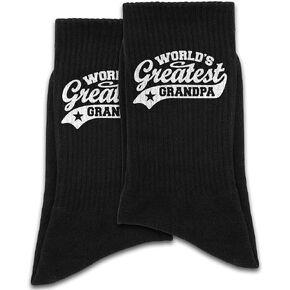 جوارب الجد العظيم في العالم، هدايا للرجال، هدايا الجد، جوارب للرجال. (140)، اسود، 8 in Kuwait