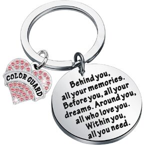 FEELMEM Color Guard Jewelry Colorguard Senior Graduation Gift Behind You Flag Girl Jewelry Color Guard Senior Gift