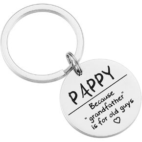 Pappy Gifts from Grandchildren Granddaughter Key Chain Best Pappy Birthday Ornament Stuff Grandpa Pappy Keychain