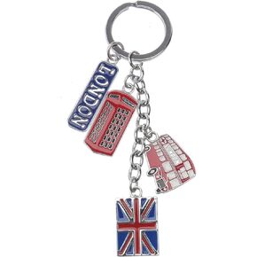 UK Flag Metal Keychain Souvenir Keychain Union Jack Keyring Car Keyring Bag Charms