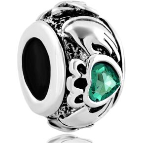 Claddagh سلتيك الأيرلندية الحب الصداقة BFF أفضل صديق سحر للأساور سحر عيد ميلاد المرأة متوافق مع أساور باندورا in Kuwait