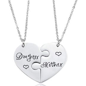 COLORFUL BLING Mother Daughter Necklace Gifts - 2PCS Mom Necklace from Daughter, Mom Gifts Daughter Gifts for Mother's Day