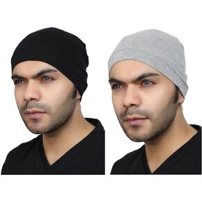BISMAADH Bamboo Skull Cap for Men & Women, AntiOdour Super Soft & Comfort Fit Breathable Multiuse Beanie Cap - Helmet Liner