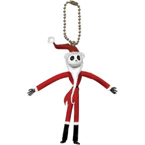 Nightmare Before Christmas Santa Jack Bendable Key Ring Toy, Multicolor, 3"