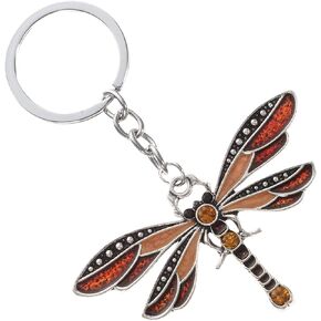 PRETYZOOM Dragonfly Keychain Animal Keychain Rhinestone Handbag Key Chain Sparkling Backpack Charm Car Key Chain for Women