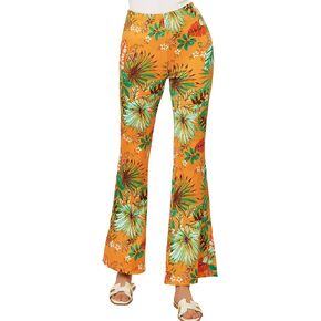noflik Womens Bell Bottom Side Slit Pants