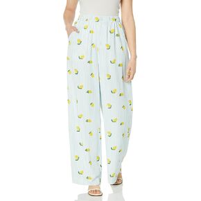 The Drop Women's Lemon Print Silky Pull-On Pants by @carolinecrawford in Saudi Arabia