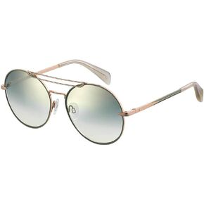 rag & bone Round Sunglasses RNB1011S PEFEZ Gold/Green 59mm 1011